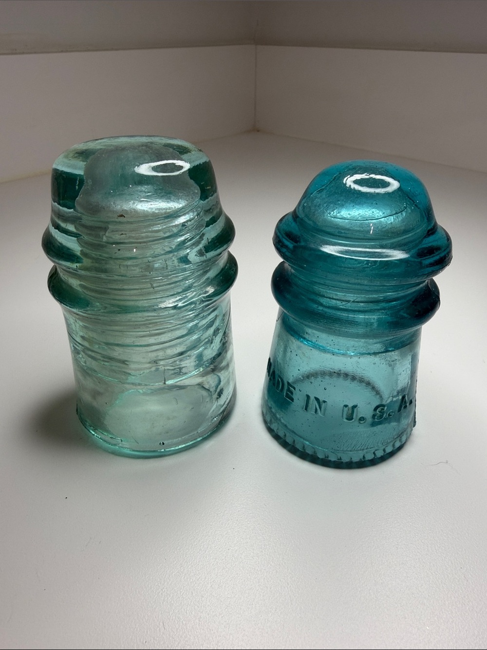 Vintage Aqua Blue Glass Insulator